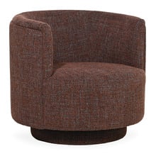 Mocha Caramel Camilla Upholstered Swivel Tub Chair